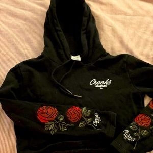 Crooks and Castles cropped hoodie.